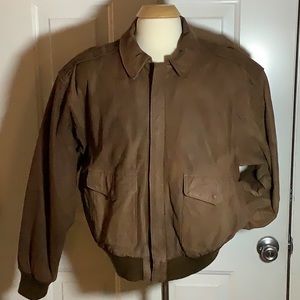 Size Large Vintage Leather Bomber Jacket
